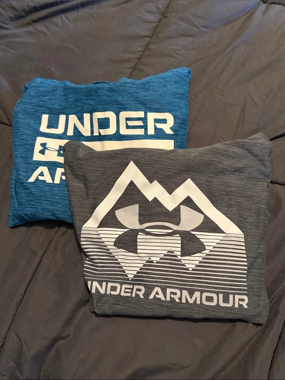 Under Armour Kids Short-Sleeve Logo Tee Duo — Blue & Gray